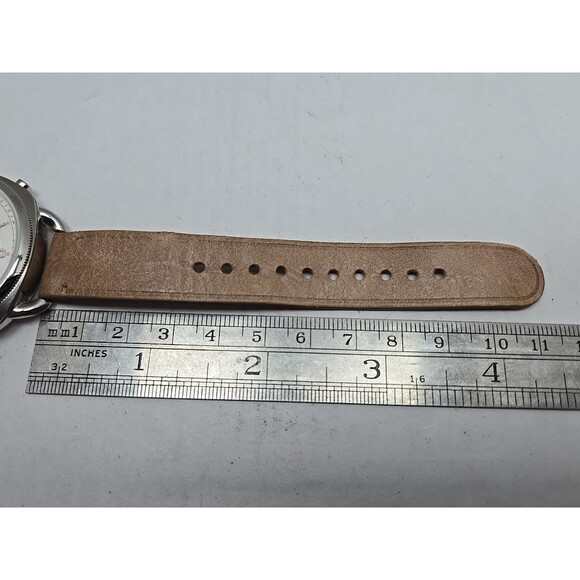 Fossil Q Hybrid Womens Silver White Dial Tan Leather Smartwatch New Battery - Picture 8 of 12